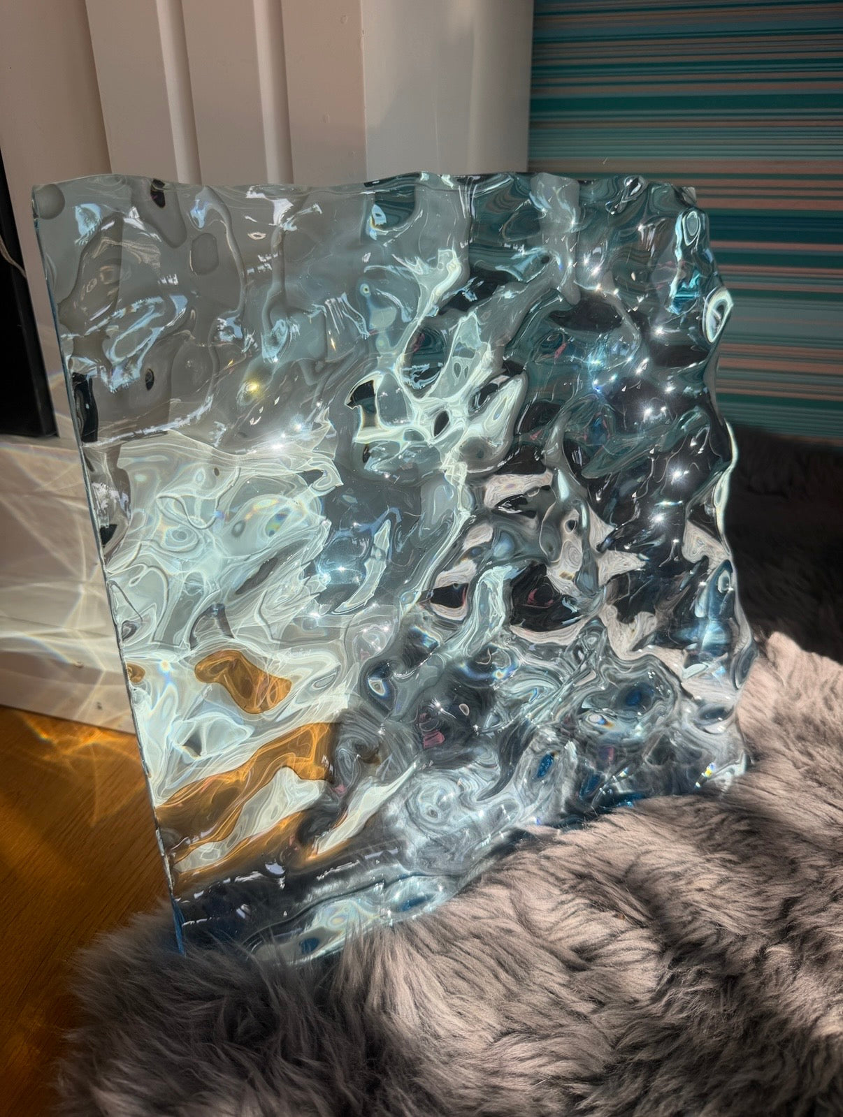 Water ripple silicone mold 30 cm x 30 cm / Resin mold