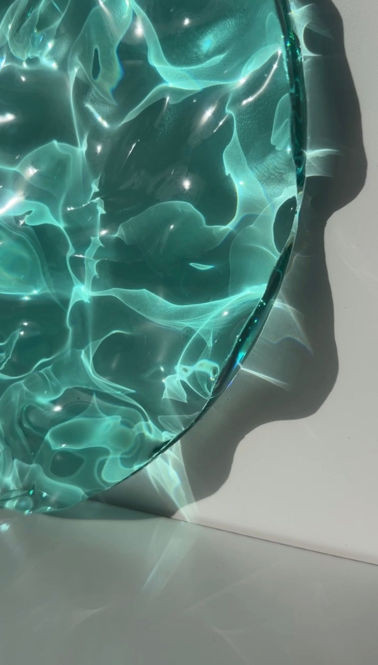 Vatteninspirerad konst Rund 30 cm - Ocean art