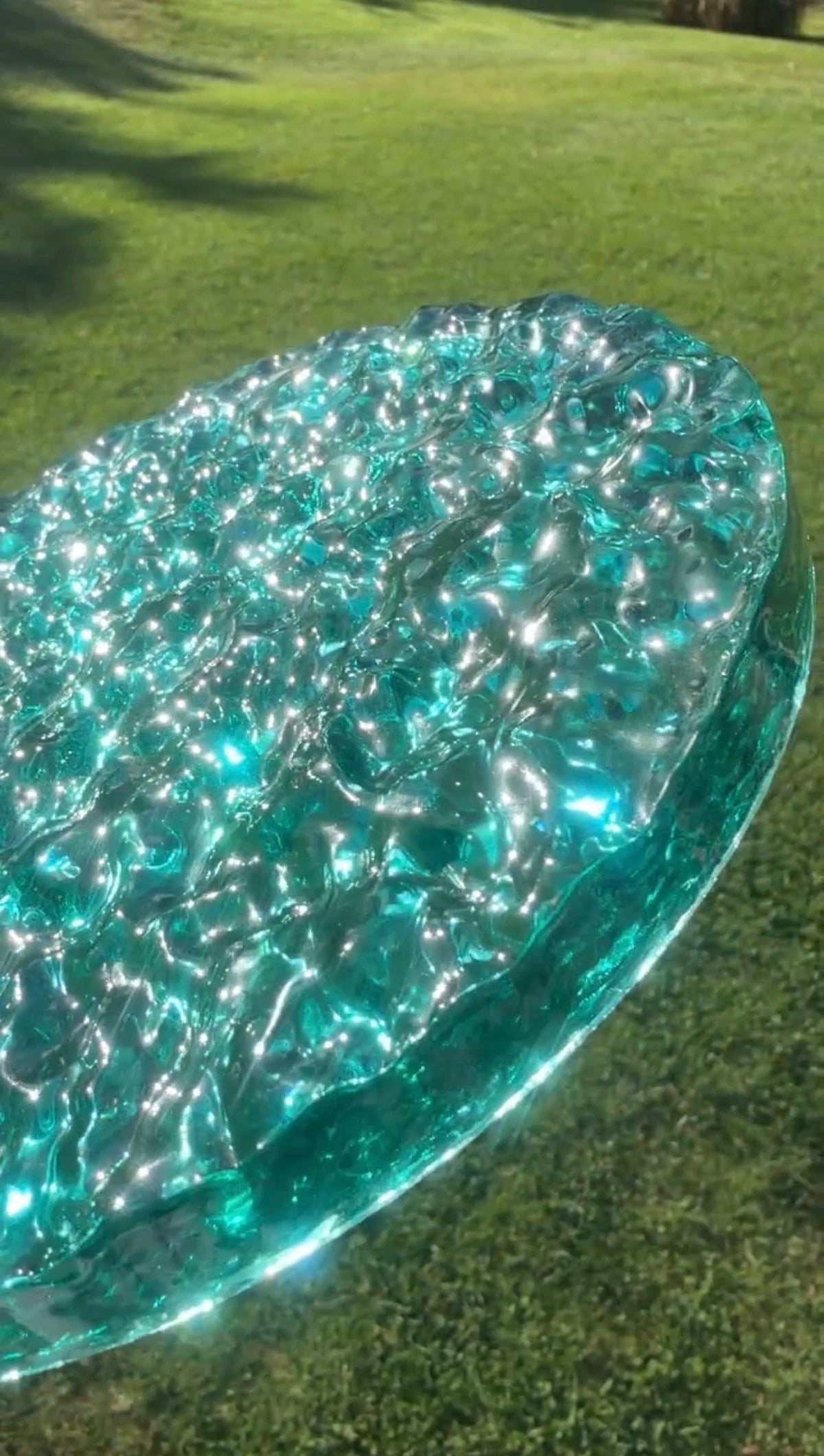 Vatteninspirerad konst 20 cm Rund- Ocean art