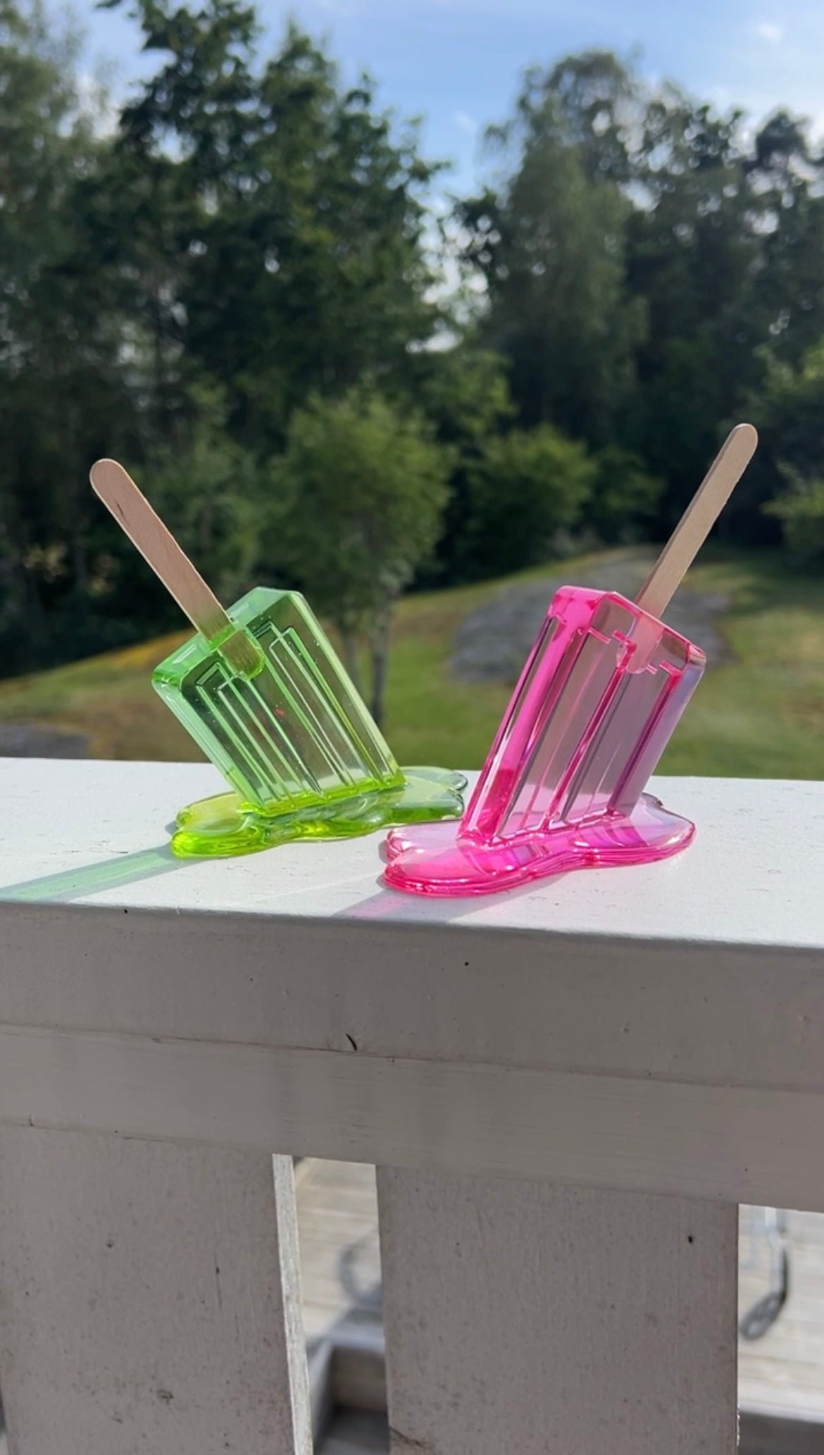 melted popsicle silicone mold / Resin mold