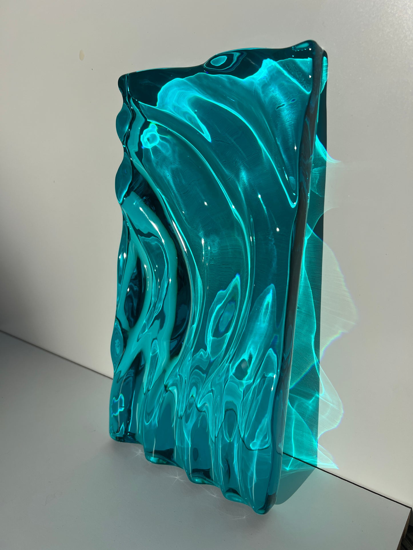 Ocean art 30x16 cm - water ripples artpiece