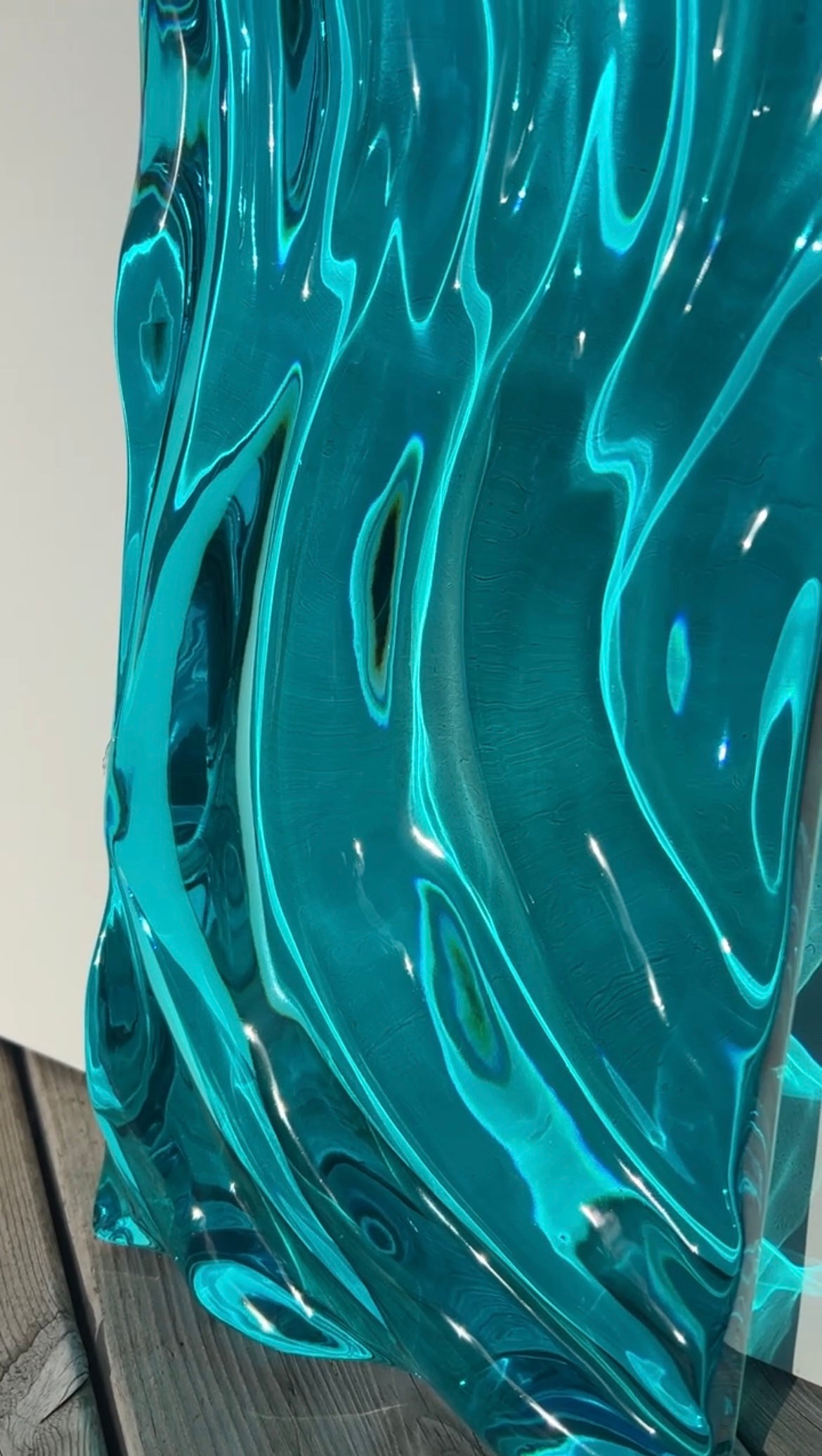 Ocean art 30x16 cm - water ripples artpiece