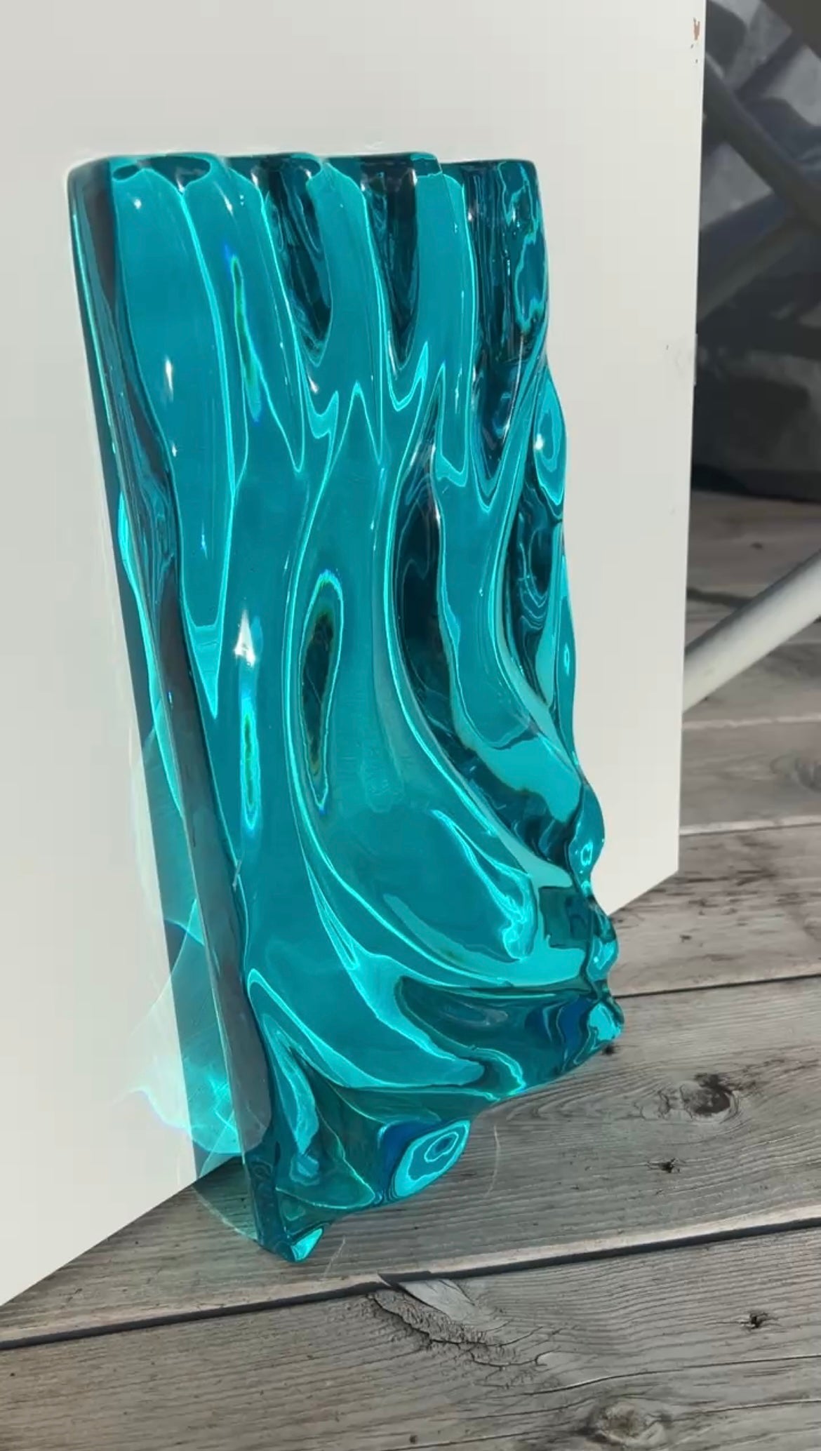 Ocean art 30x16 cm - water ripples artpiece