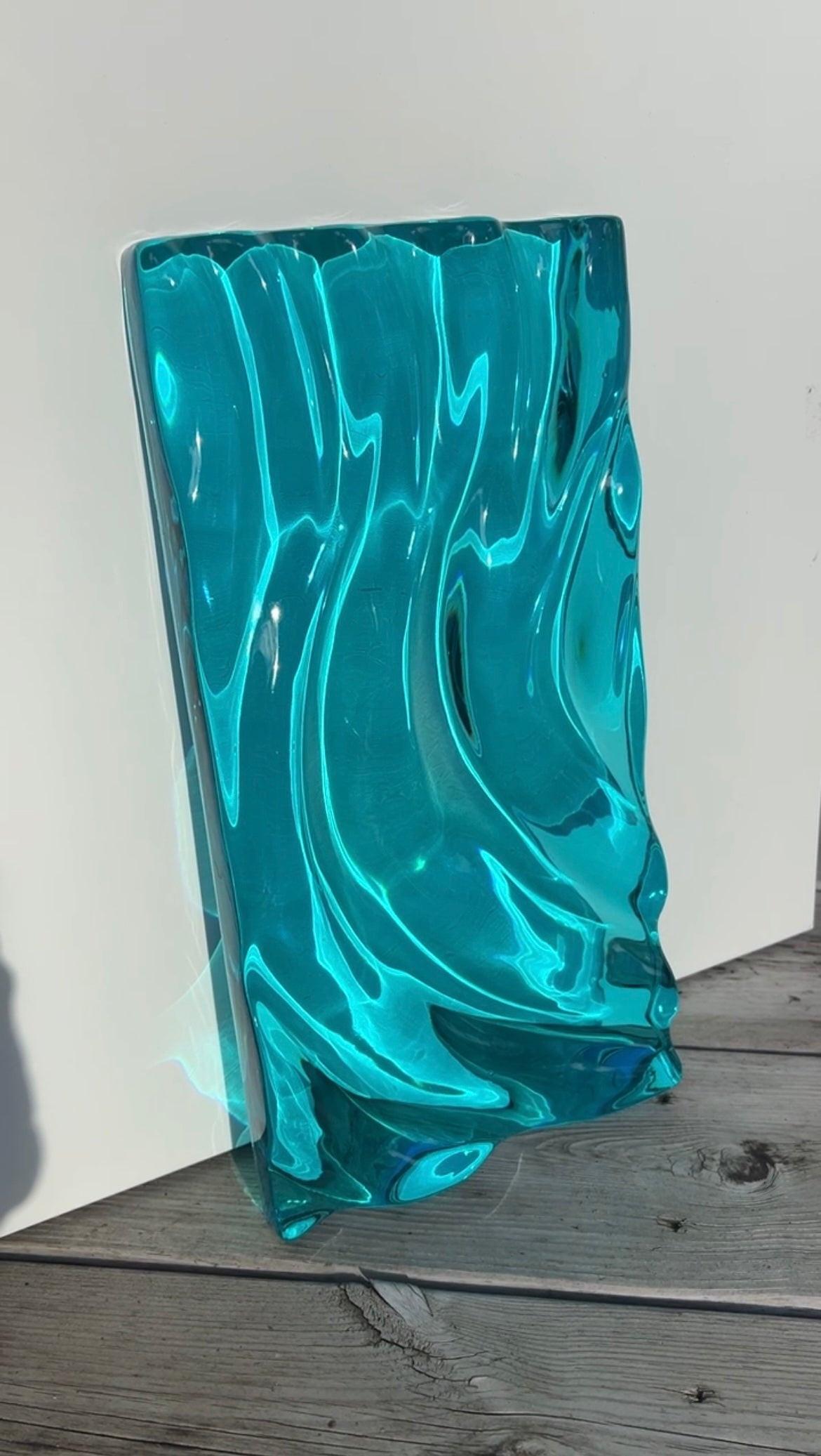 Ocean art 30x16 cm - water ripples artpiece