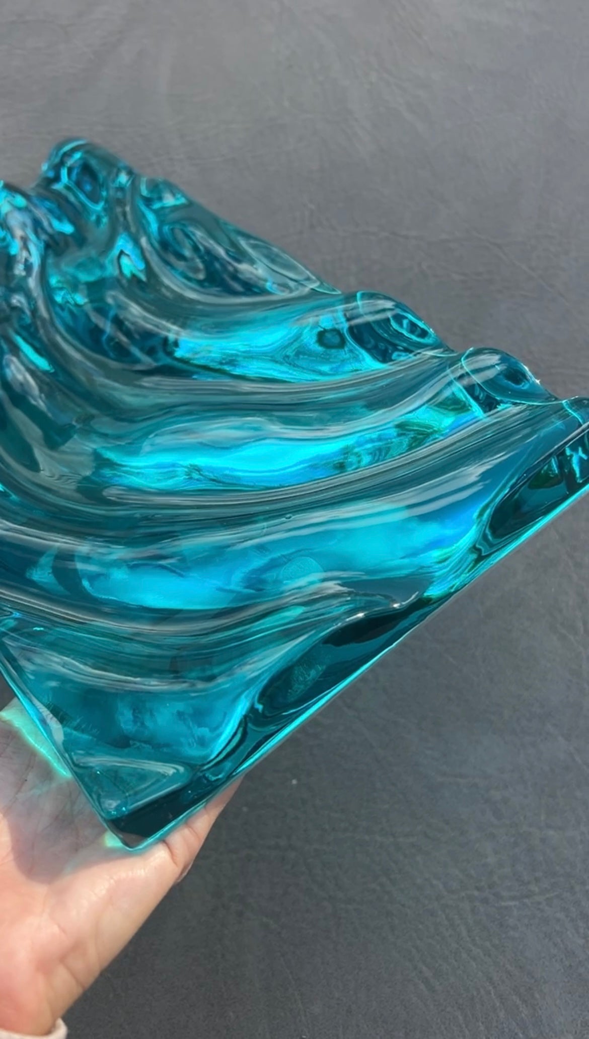 Ocean art 30x16 cm - water ripples artpiece