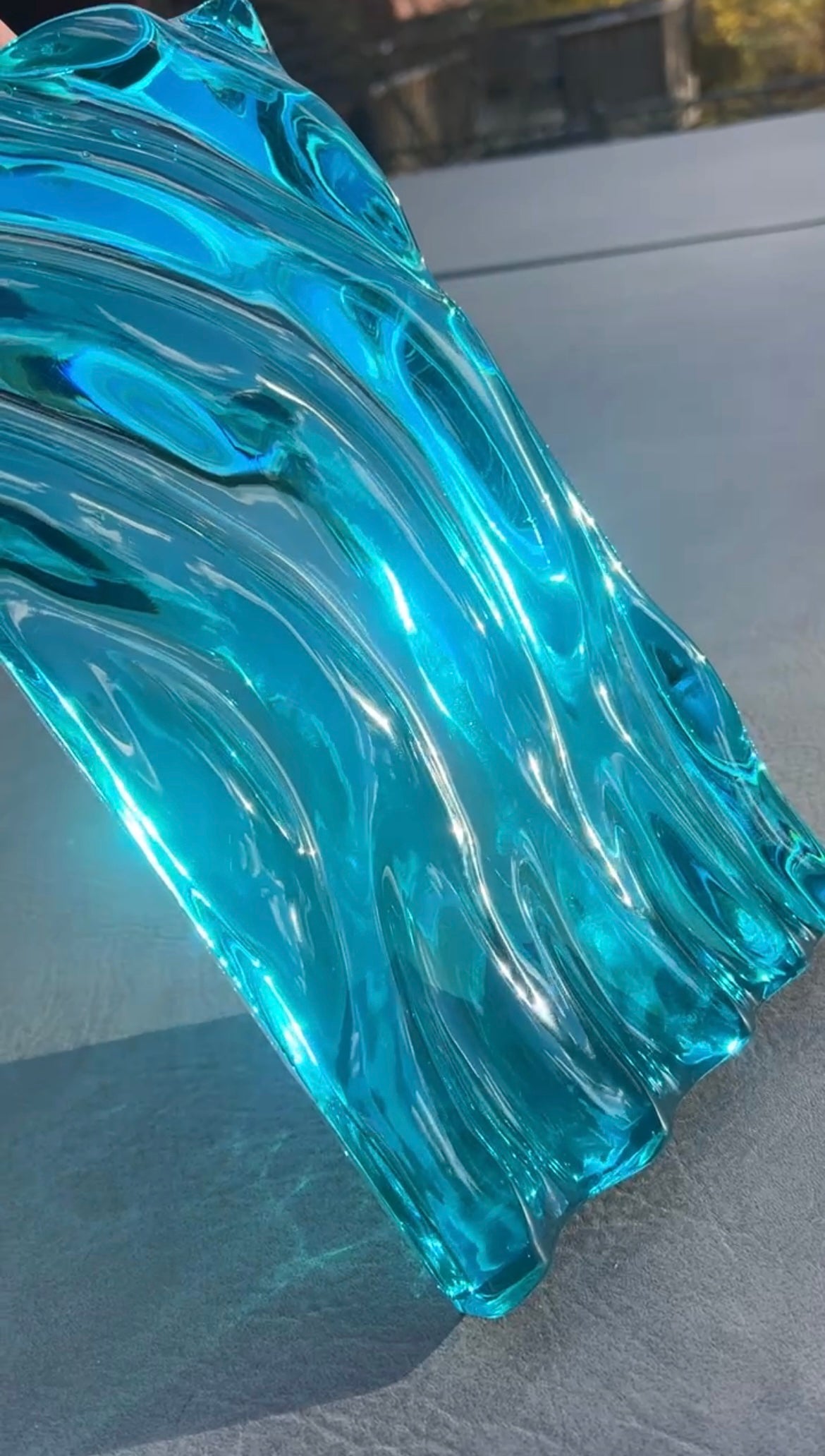 Ocean art 30x16 cm - water ripples artpiece