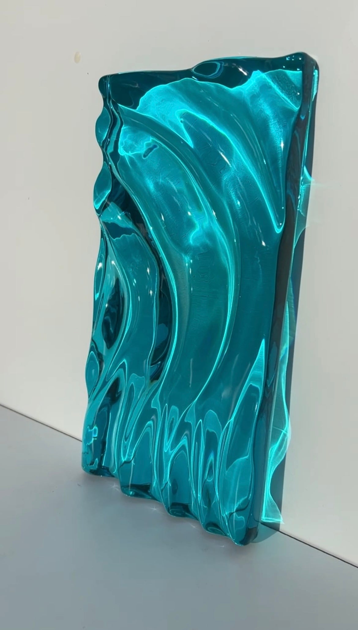 Ocean art 30x16 cm - water ripples artpiece