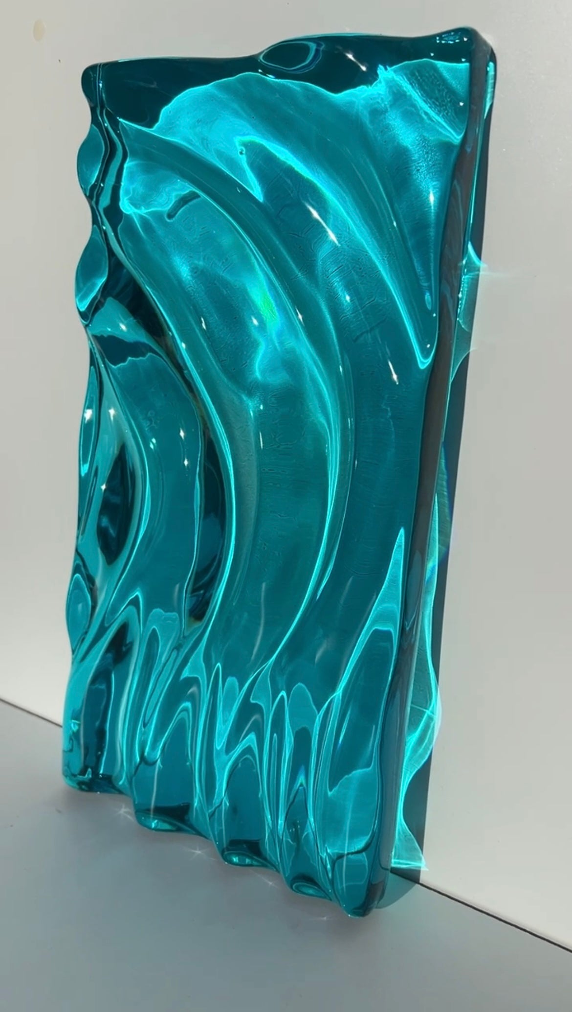 Ocean art 30x16 cm - water ripples artpiece