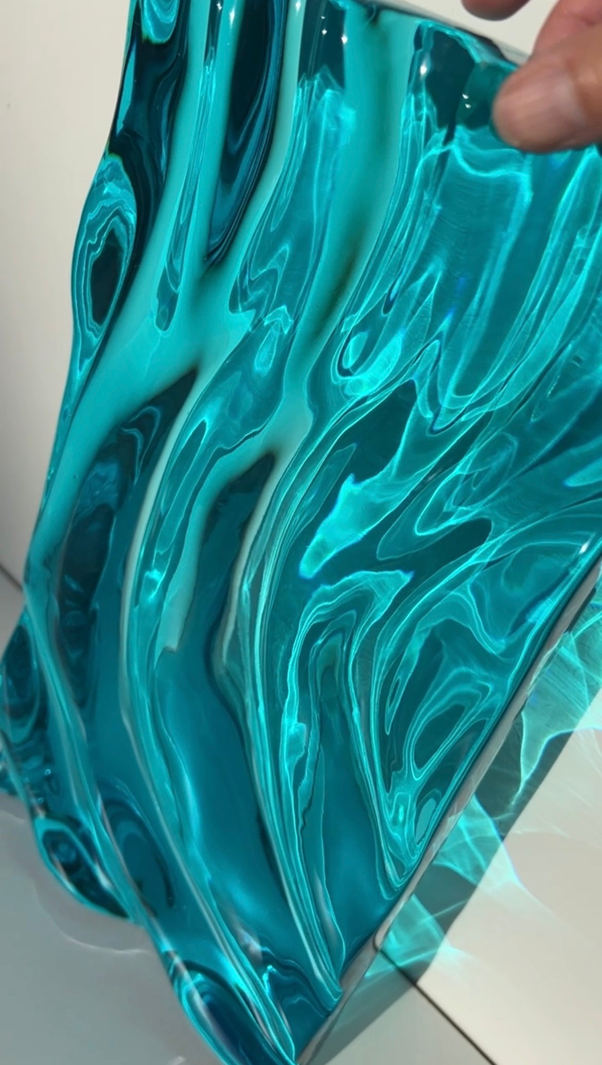 Ocean art 30x16 cm - water ripples artpiece