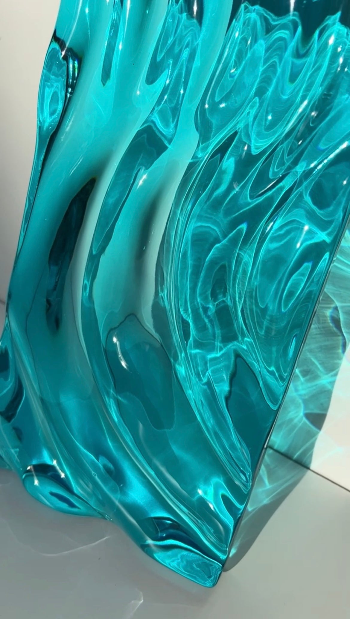 Ocean art 30x16 cm - water ripples artpiece