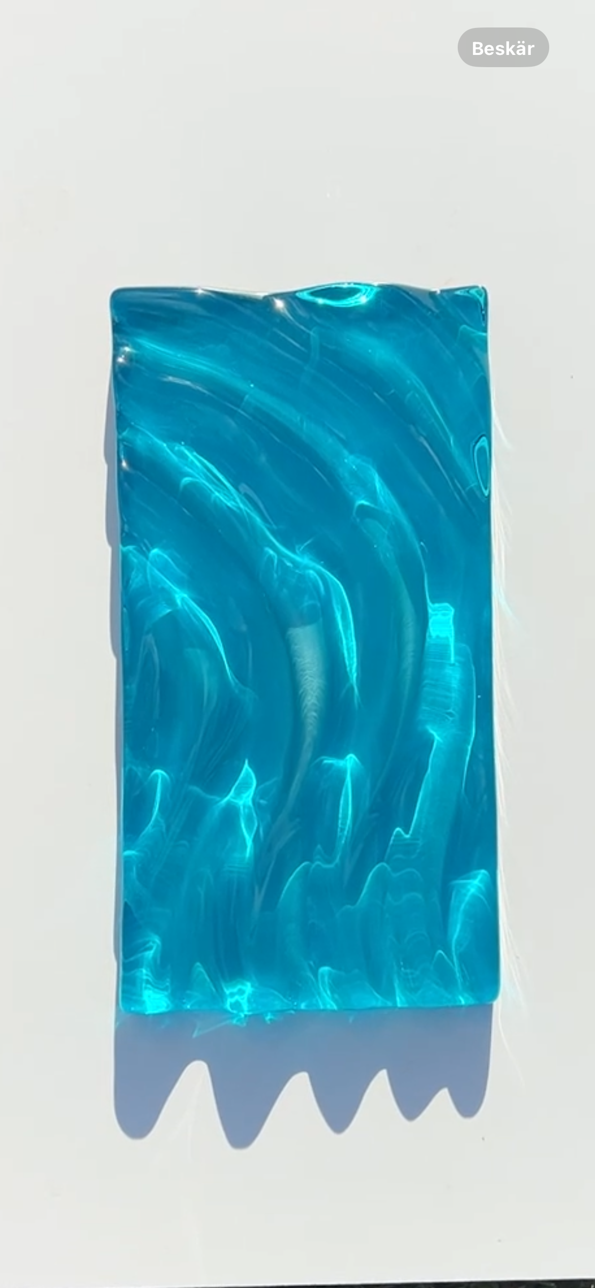 Ocean art 30x16 cm - water ripples artpiece