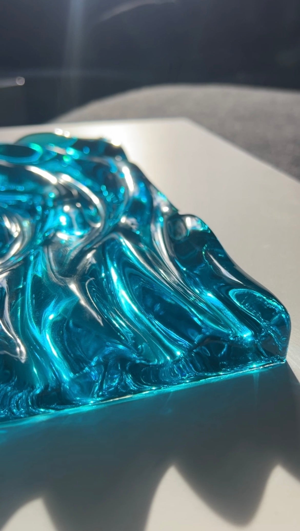 Ocean art 30x16 cm - water ripples artpiece