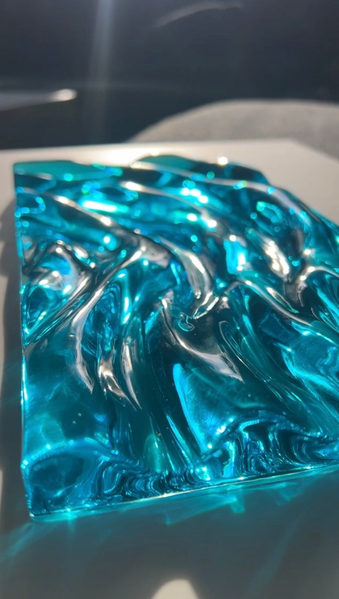 Ocean art 30x16 cm - water ripples artpiece