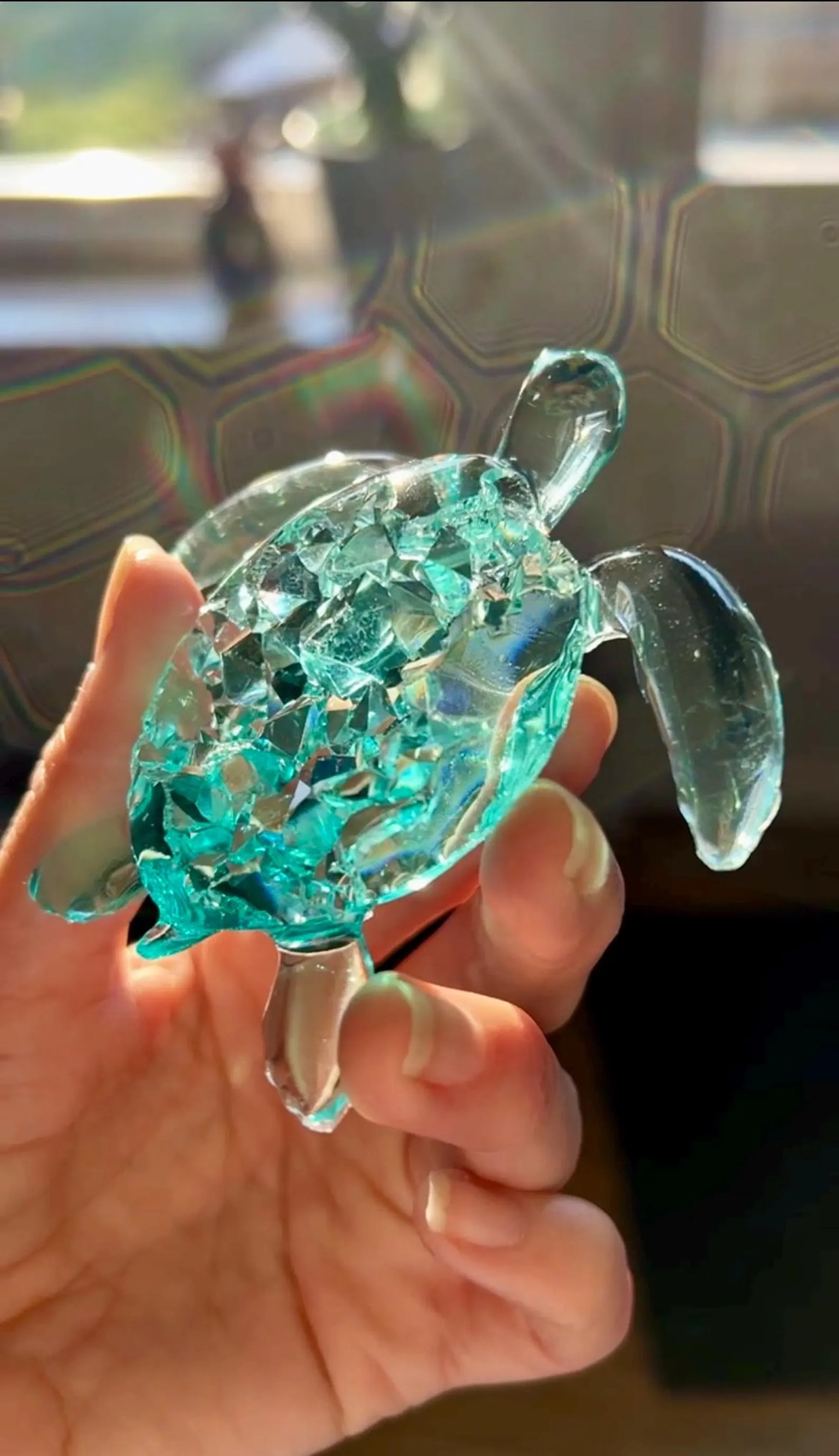 Crystal turtle silicone mold - 8 cm/ Resin mold