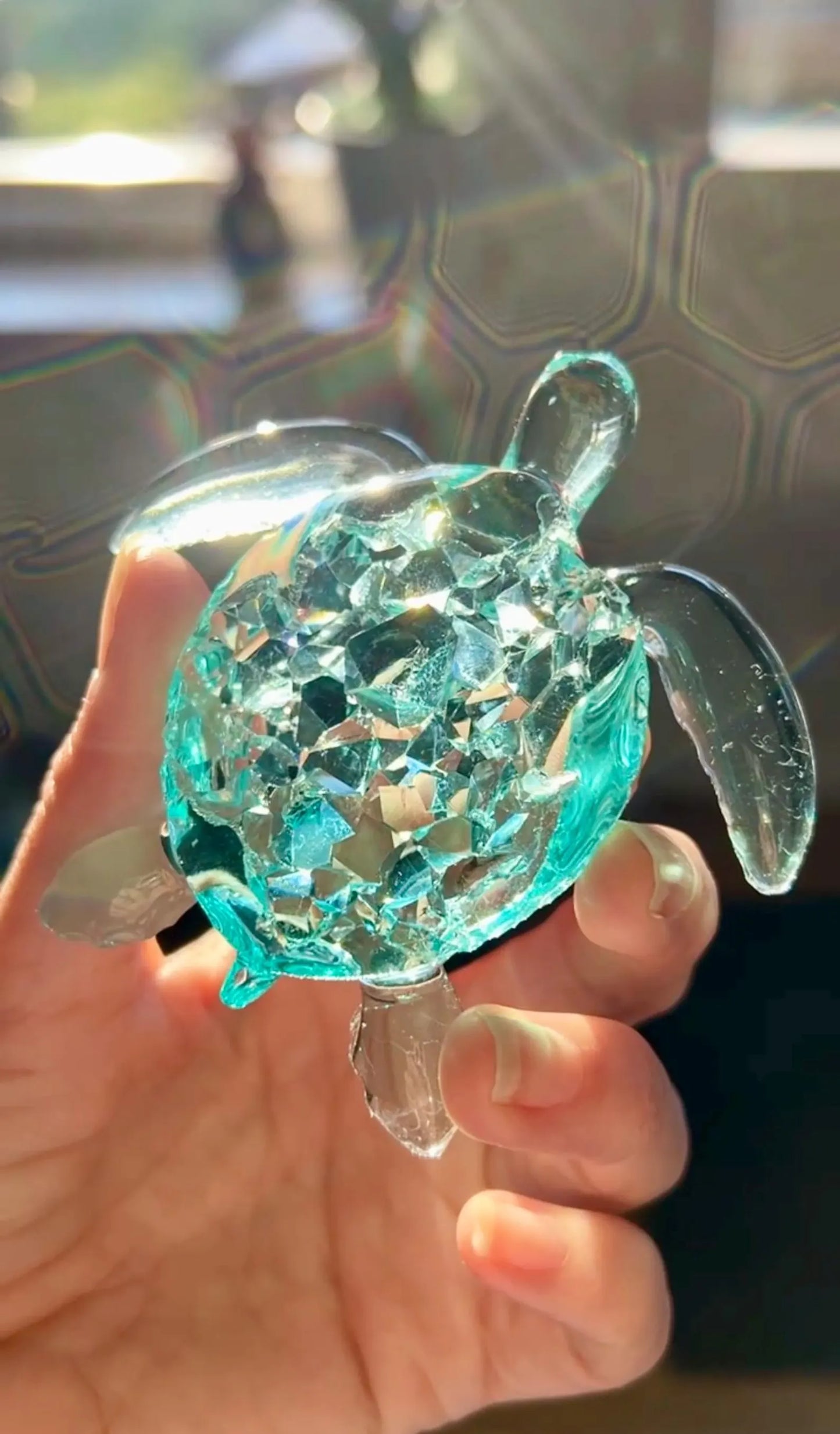 Crystal turtle silicone mold - 8 cm/ Resin mold
