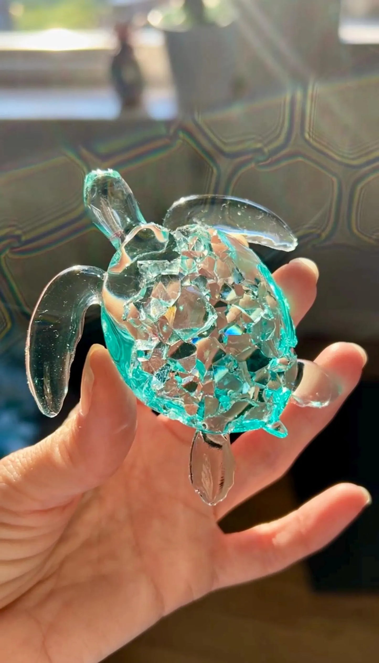 Crystal turtle silicone mold - 8 cm/ Resin mold