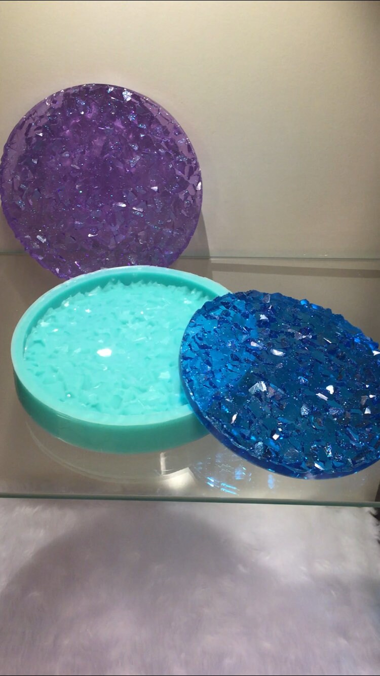 Crystal coaster silicone mold / Resin mold
