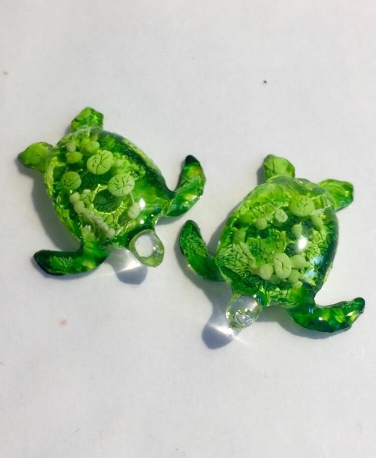 2 mini Turtle silicone molds / Resin molds