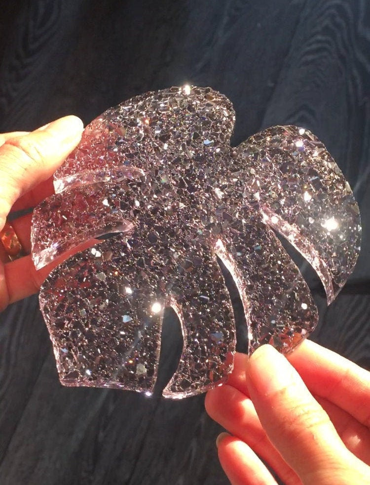 Crystal monstera mold- silicone mold / Resin mold