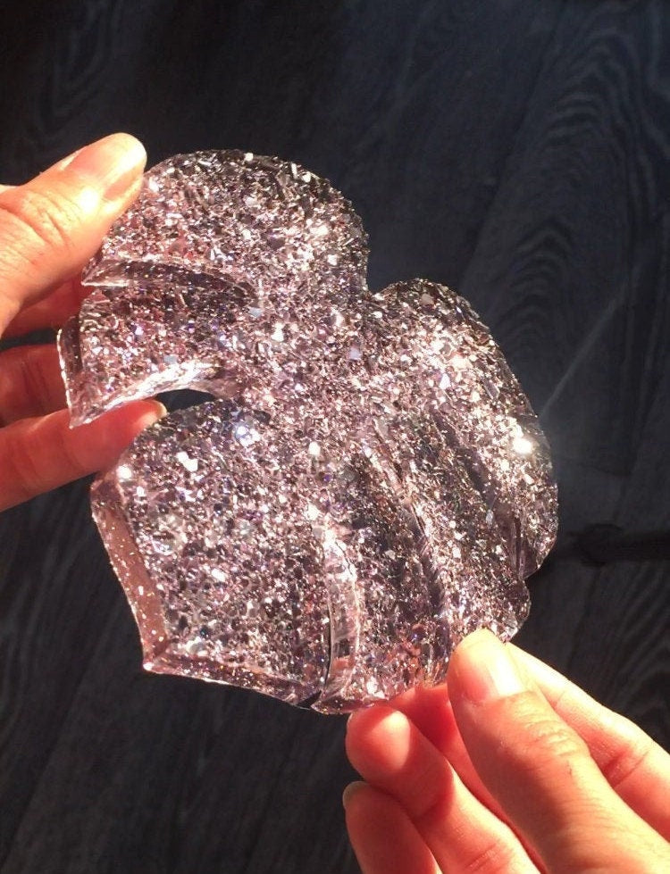 Crystal monstera mold- silicone mold / Resin mold