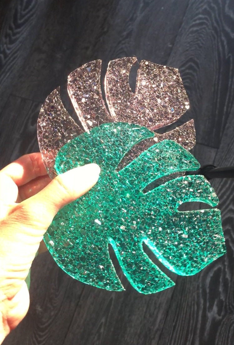 Crystal monstera mold- silicone mold / Resin mold