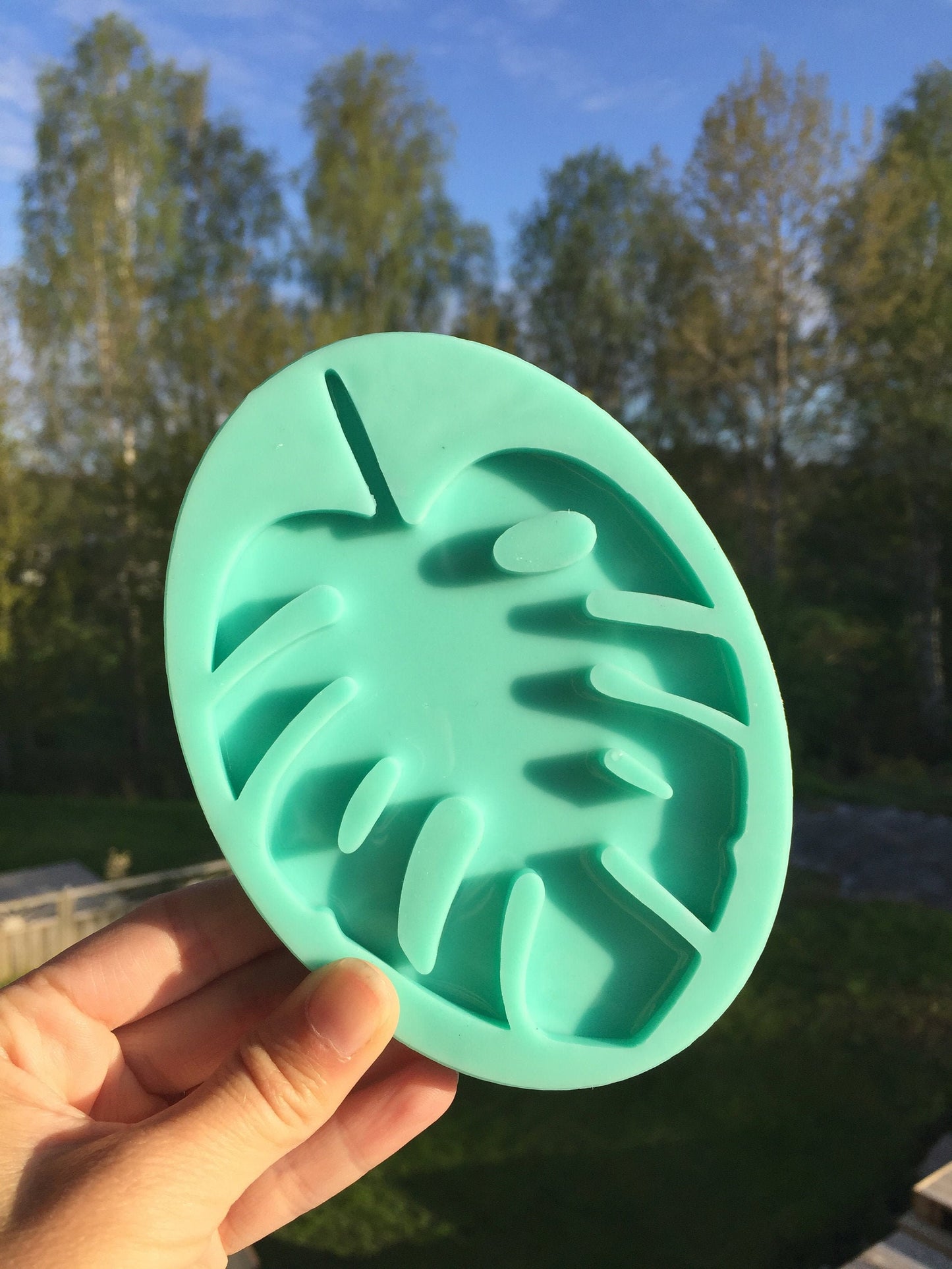 smooth monstera mold- silicone mold / Resin mold