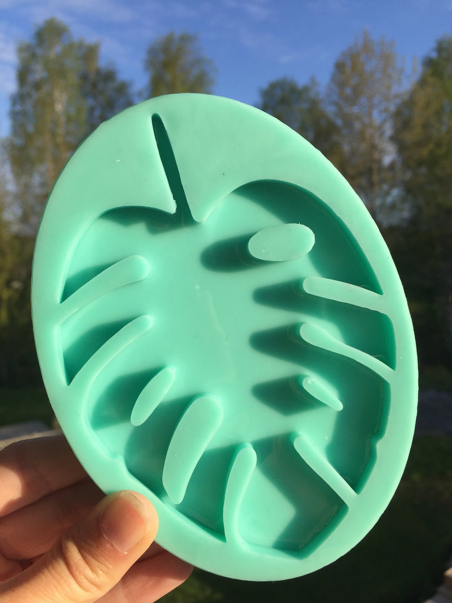 smooth monstera mold- silicone mold / Resin mold