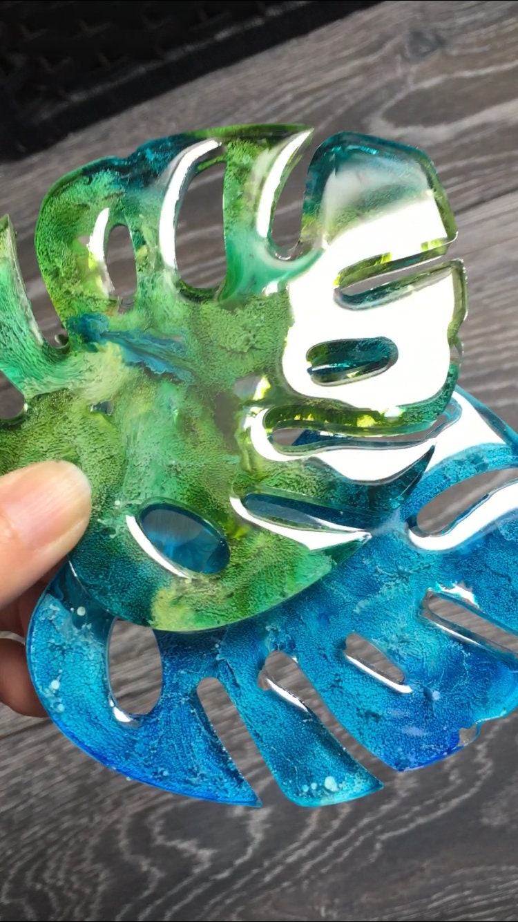 smooth monstera mold- silicone mold / Resin mold