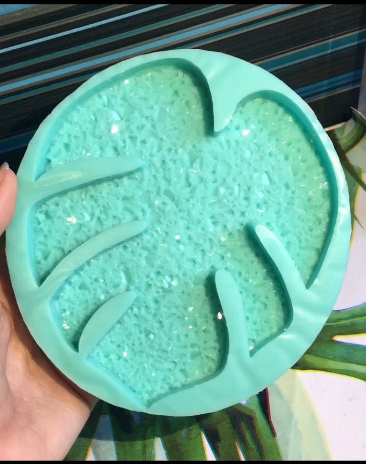 Crystal monstera mold- silicone mold / Resin mold