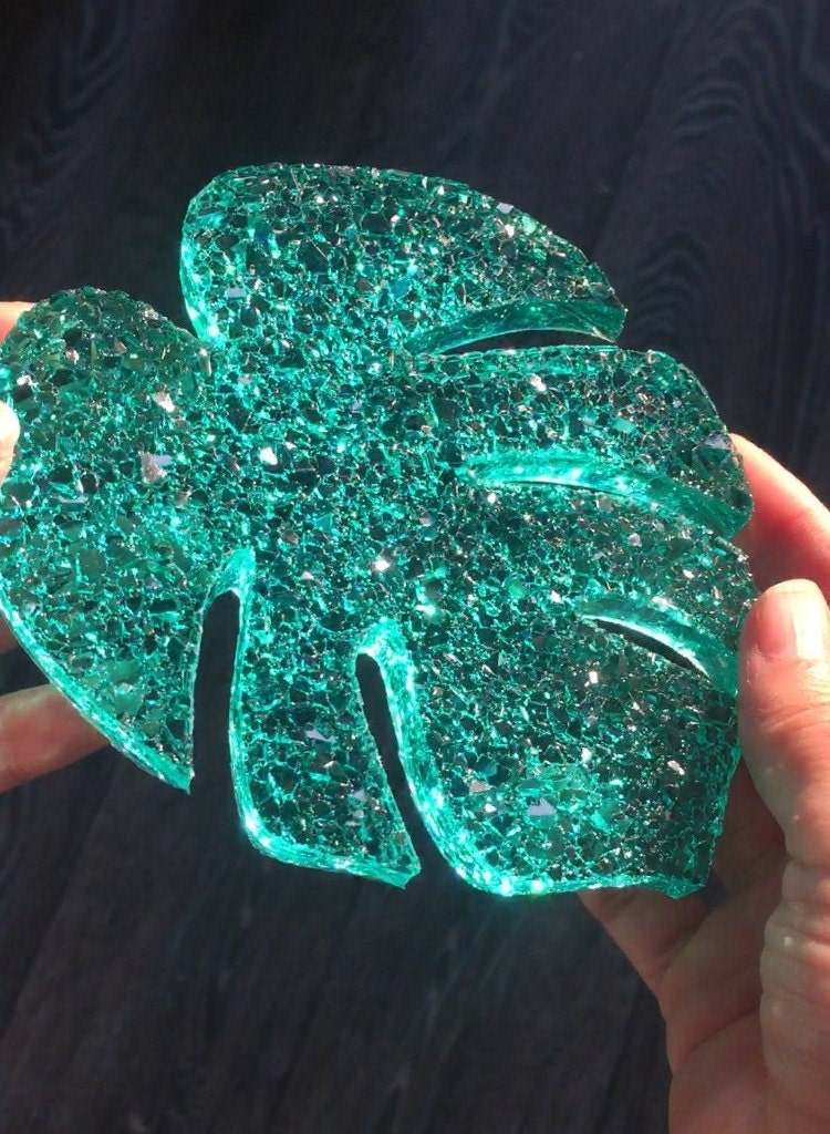 Crystal monstera mold- silicone mold / Resin mold