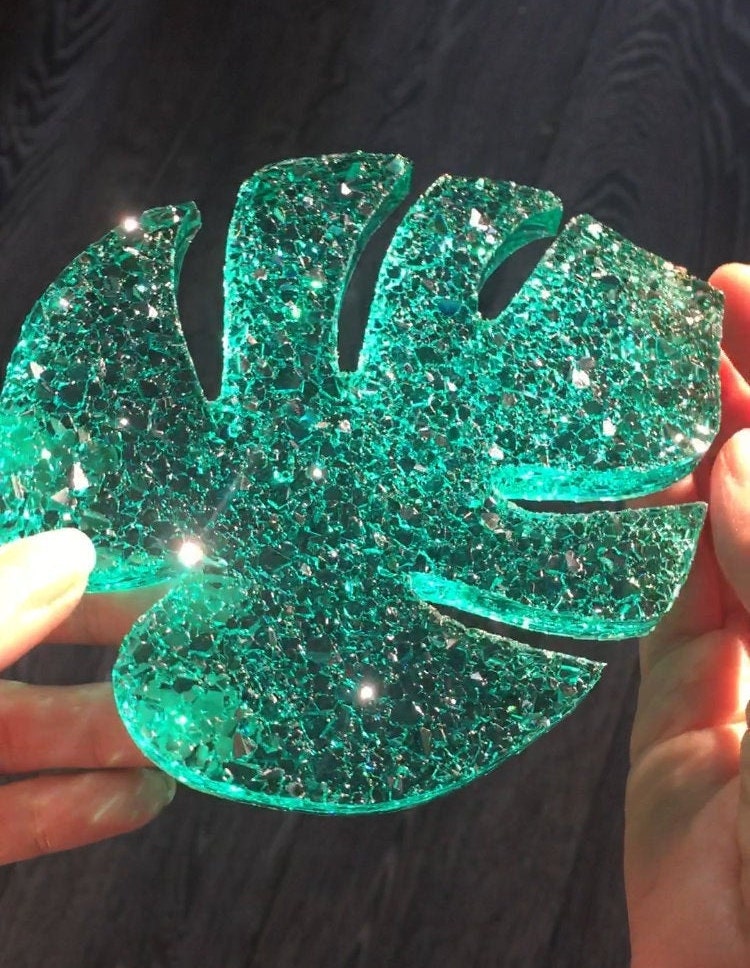 Crystal monstera mold- silicone mold / Resin mold