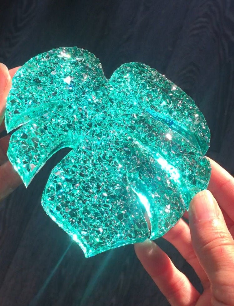 Crystal monstera mold- silicone mold / Resin mold