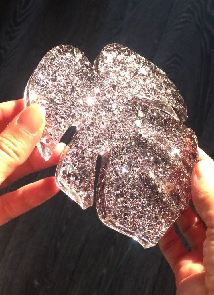 Crystal monstera mold- silicone mold / Resin mold