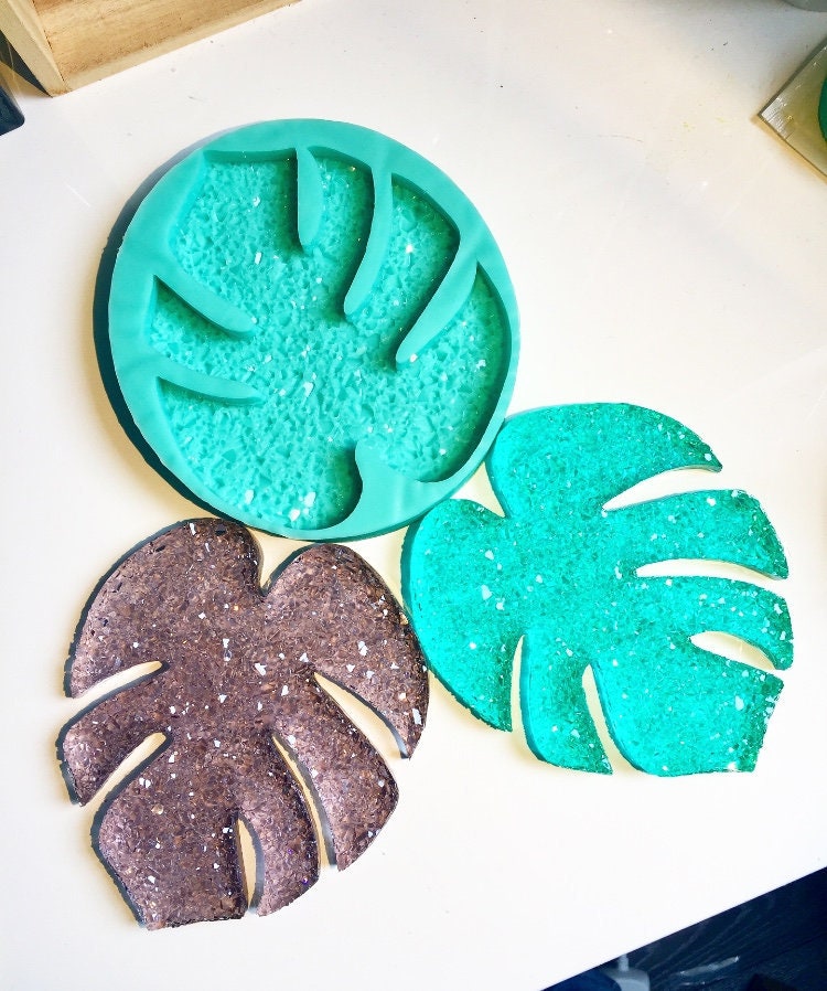 Crystal monstera mold- silicone mold / Resin mold