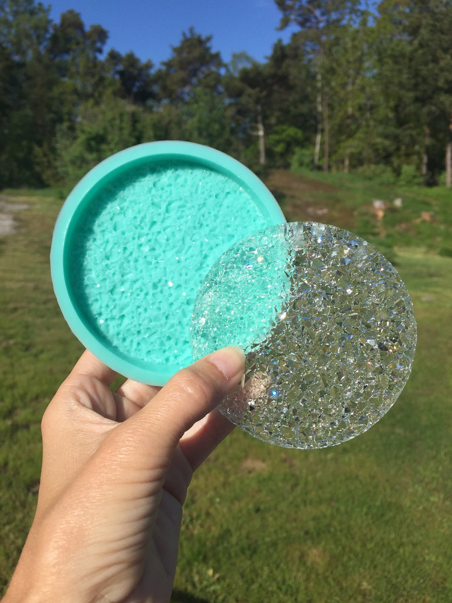 Crystal coaster silicone mold / Resin mold