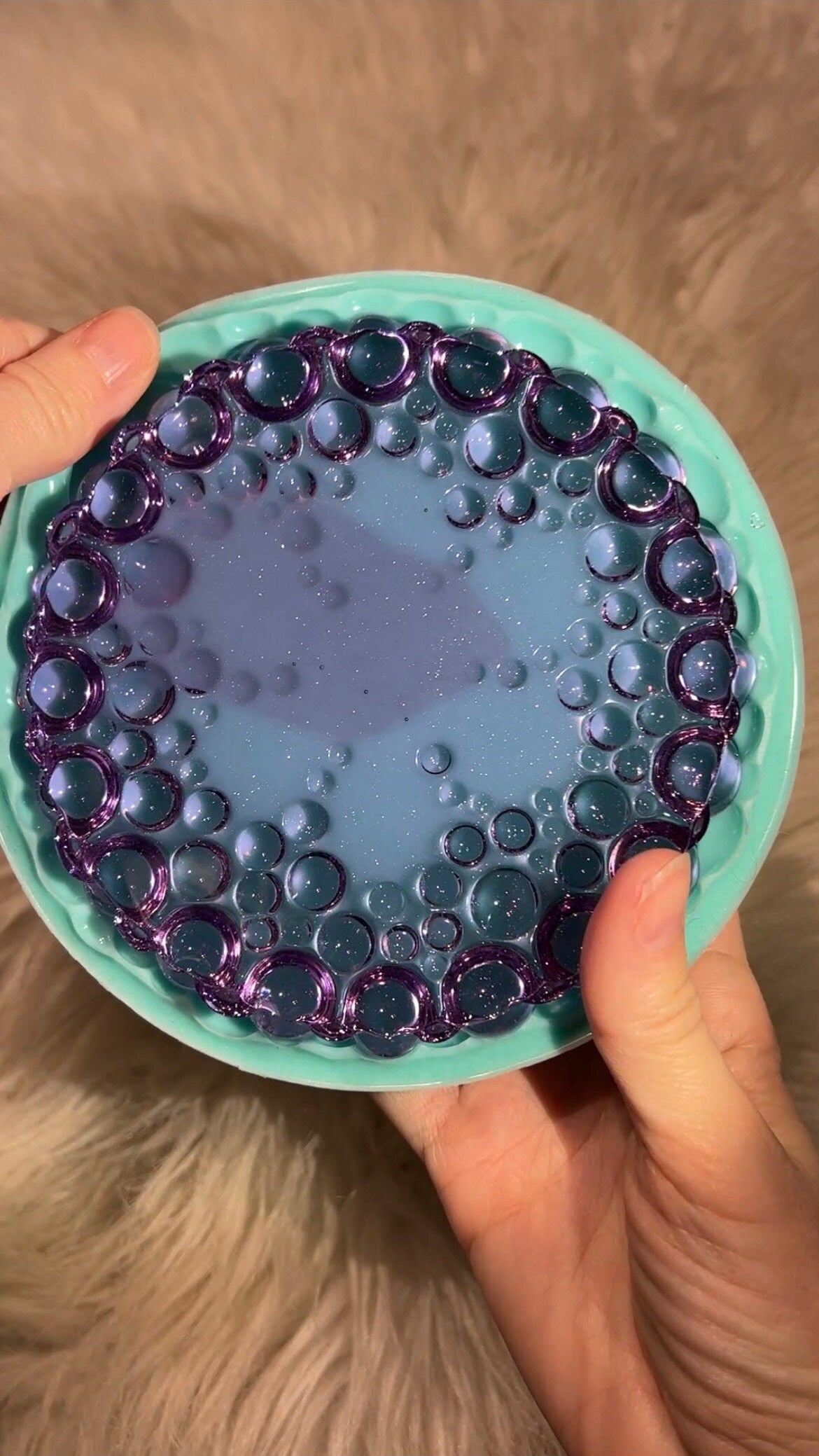 Bubbly coaster silicone mold / Resin mold