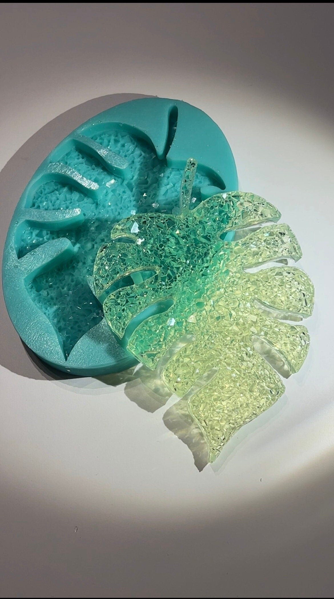 Crystal monstera mold- silicone mold / Resin leaf mold