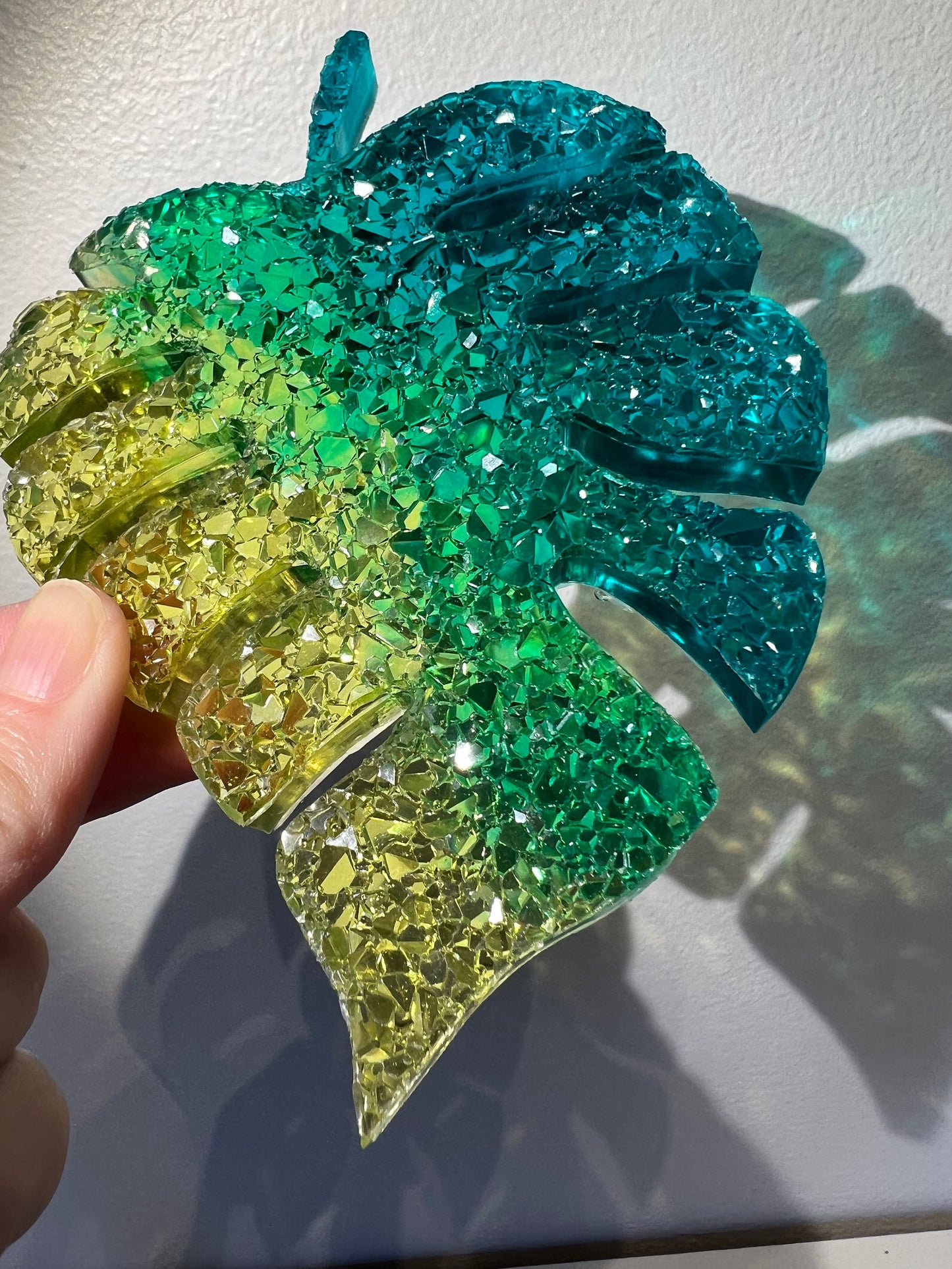 Crystal monstera mold- silicone mold / Resin leaf mold