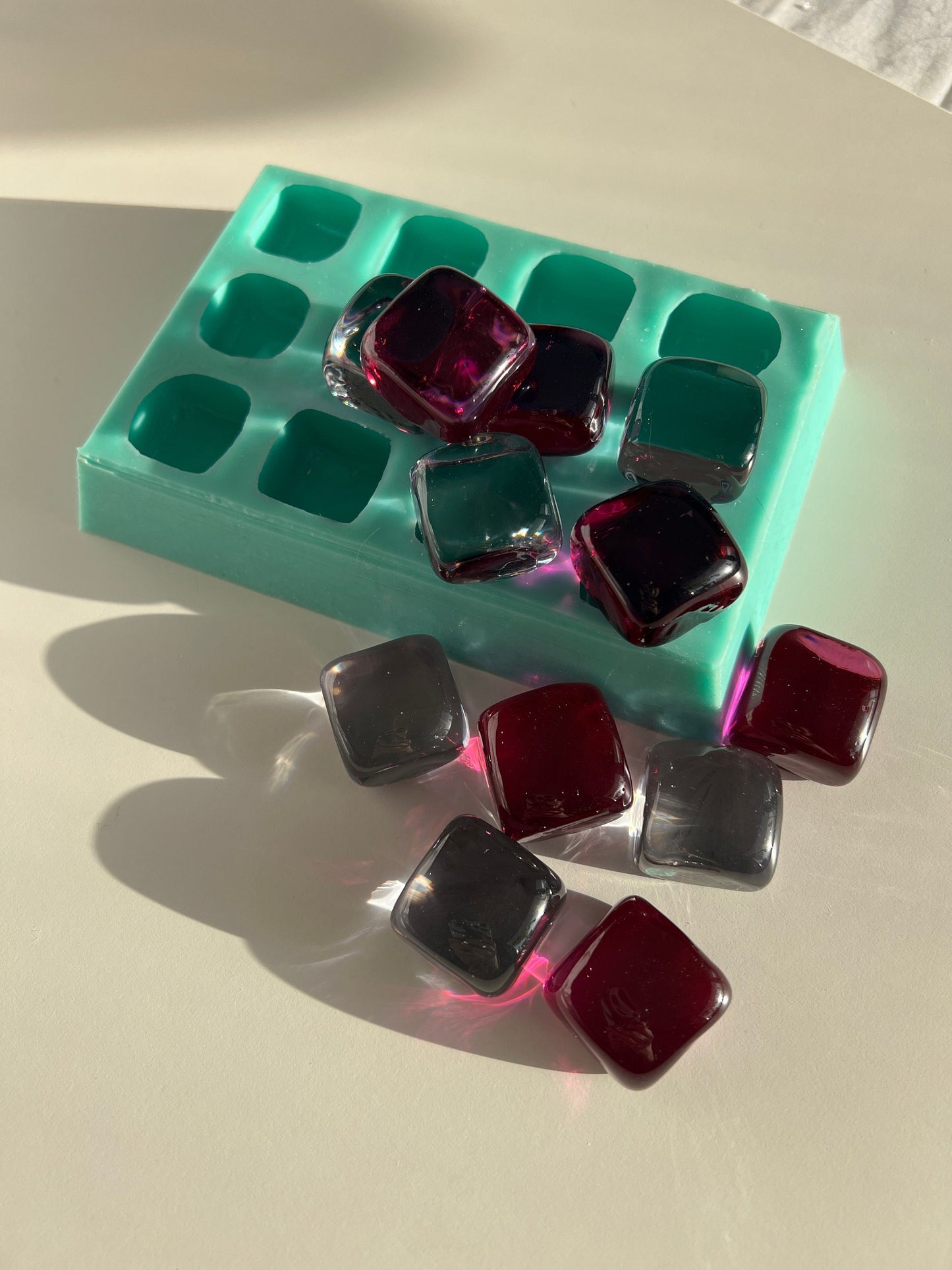 12 Crystal cubes silicone mold / Crystal Resin mold