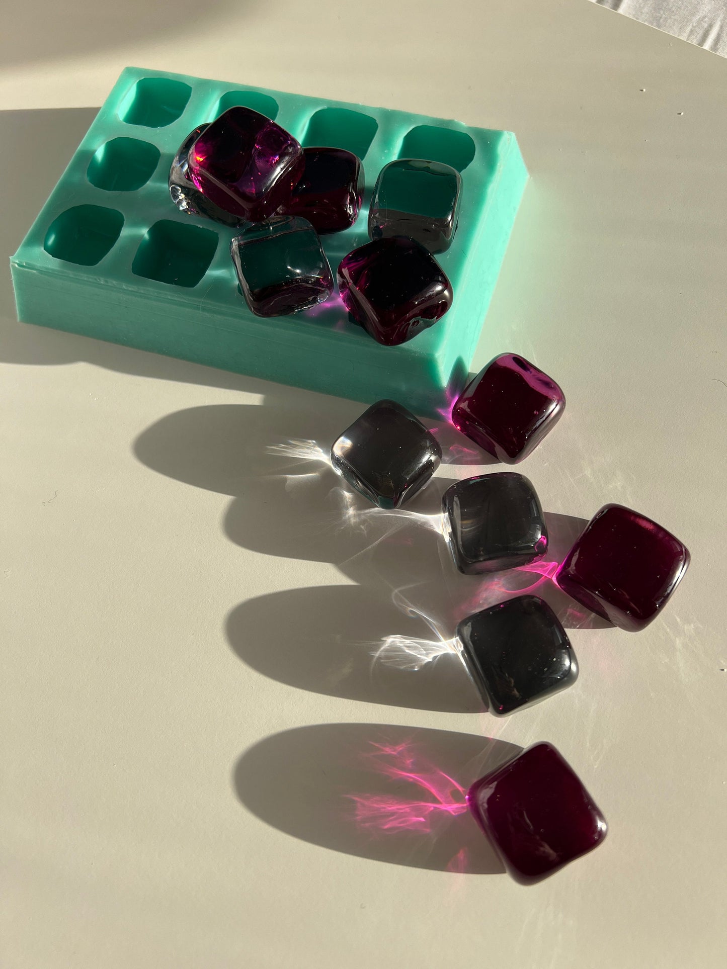 12 Crystal cubes silicone mold / Crystal Resin mold
