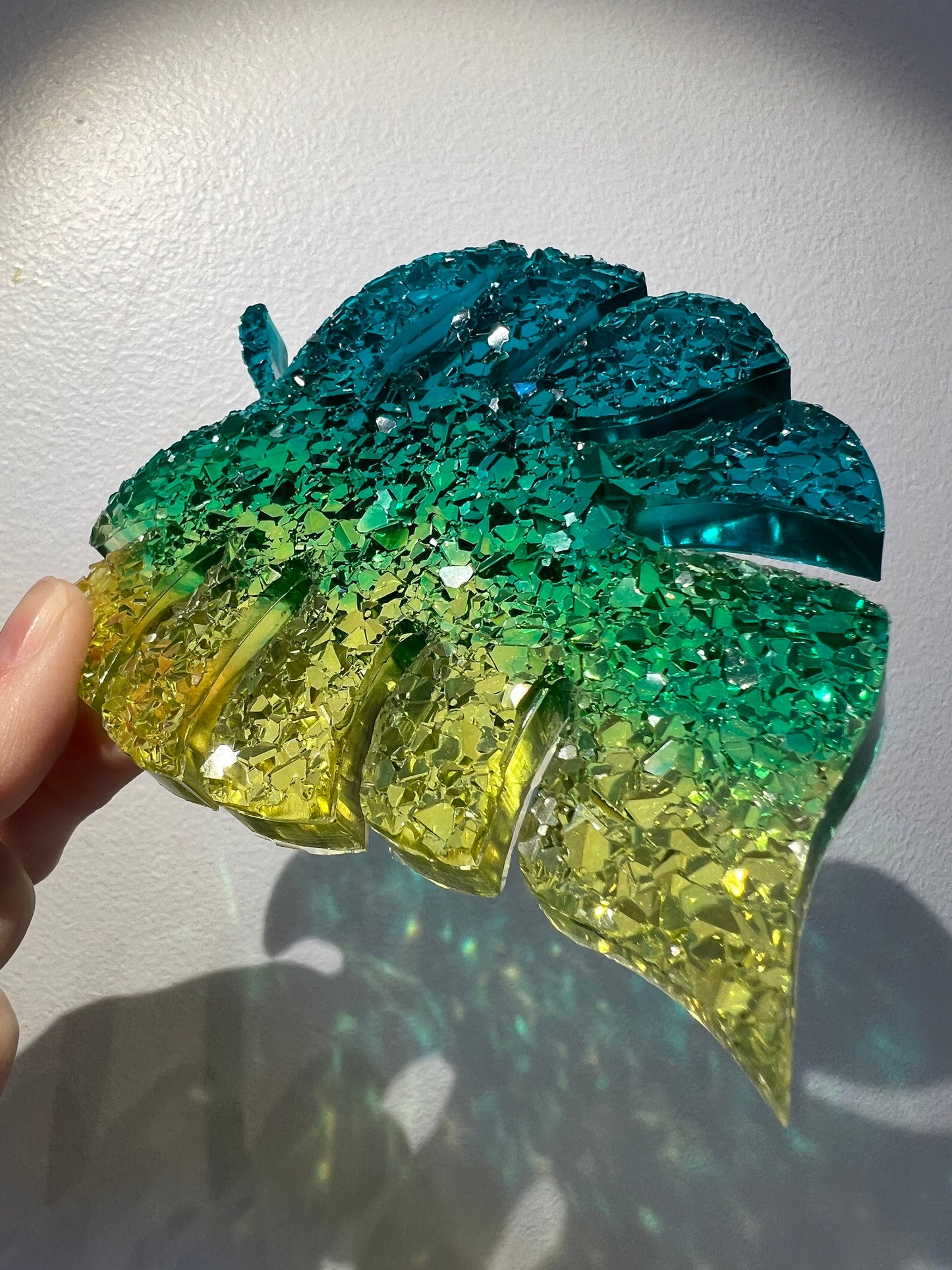 Crystal monstera mold- silicone mold / Resin leaf mold