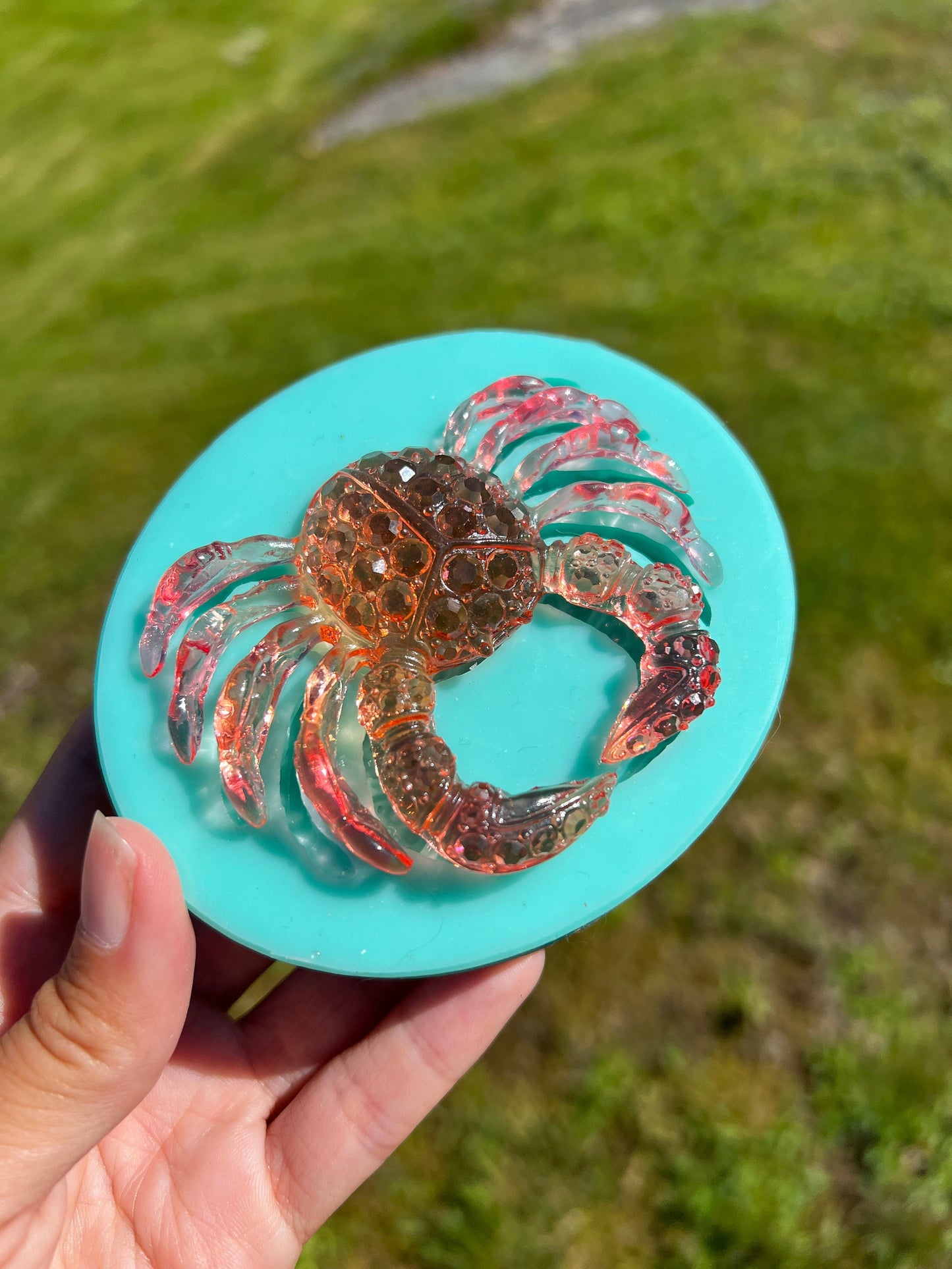 Crystal crab mold- silicone mold / Resin crab mold