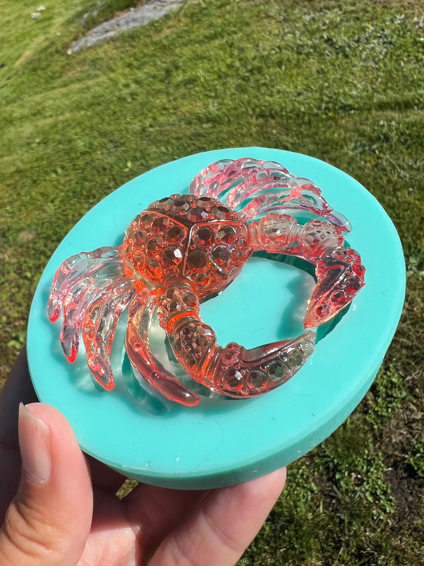 Crystal crab mold- silicone mold / Resin crab mold