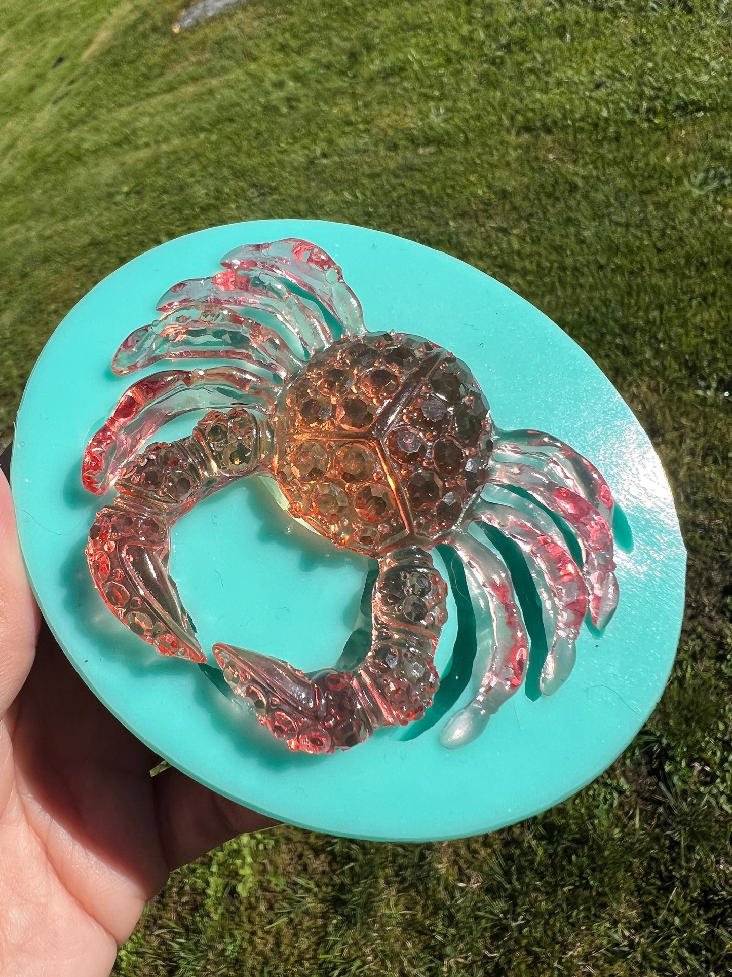 Crystal crab mold- silicone mold / Resin crab mold