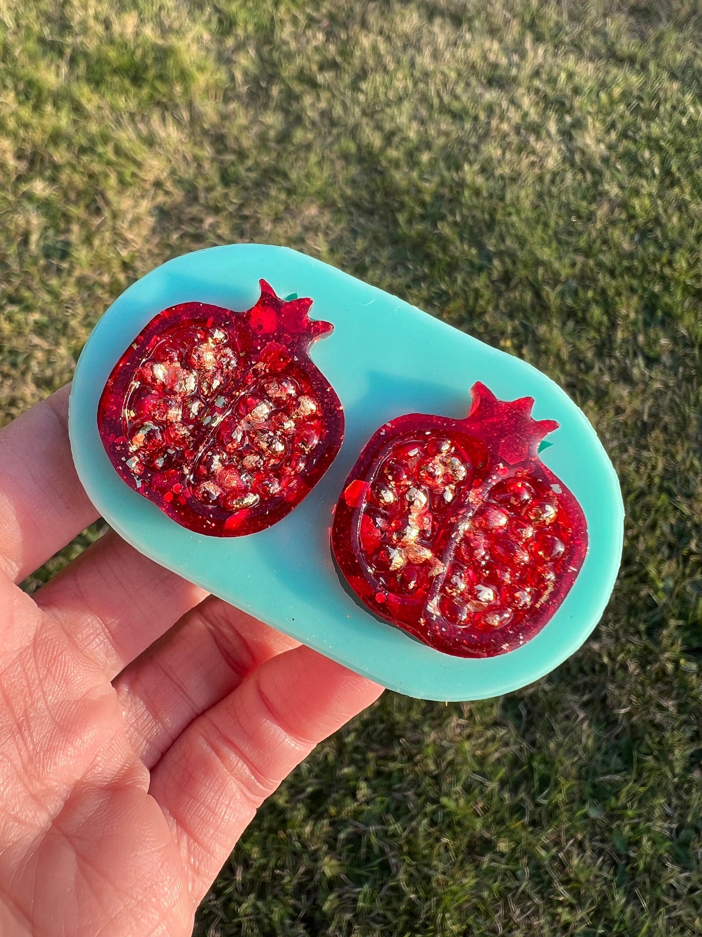 Pomegranate earring silicone mold / Resin molds