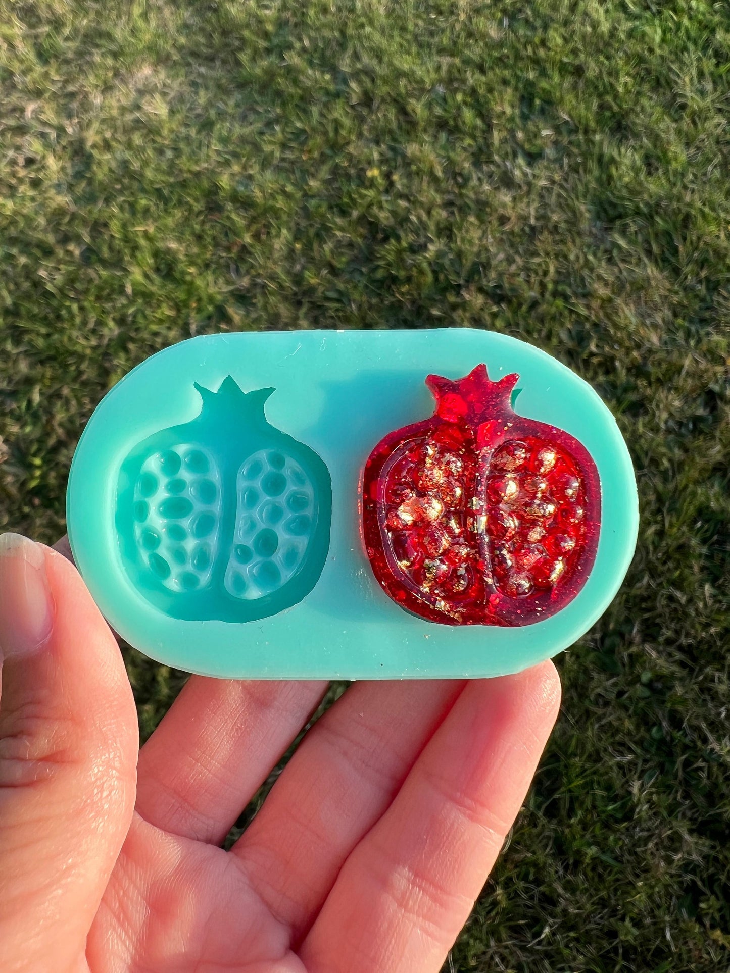 Pomegranate earring silicone mold / Resin molds