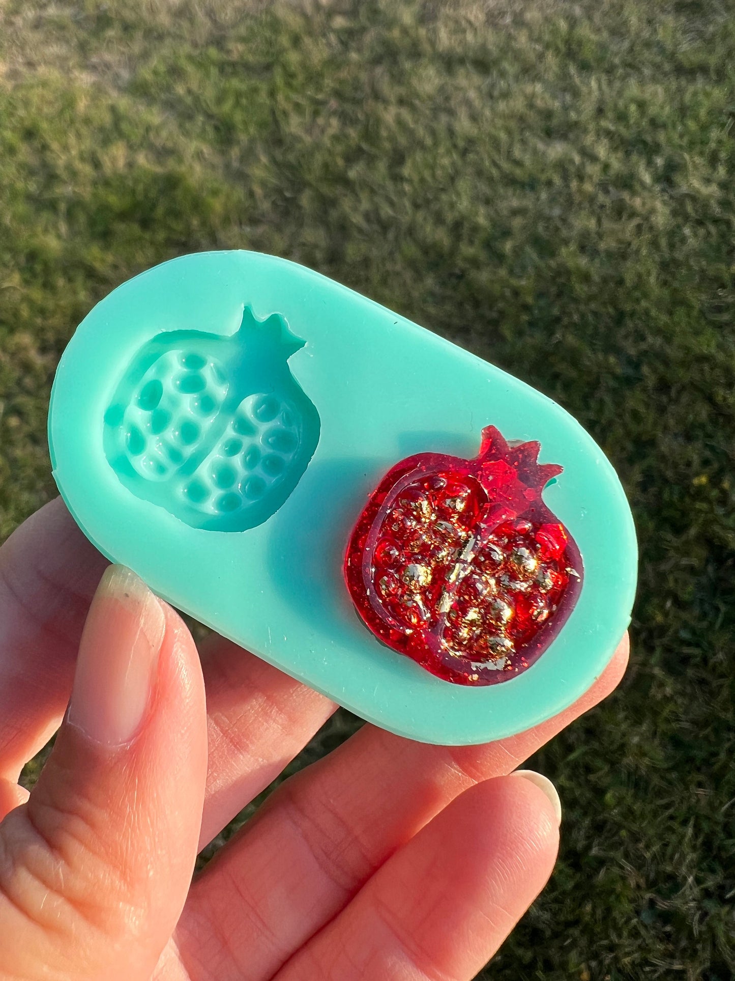 mini Pomegranate earring silicone mold / Resin molds