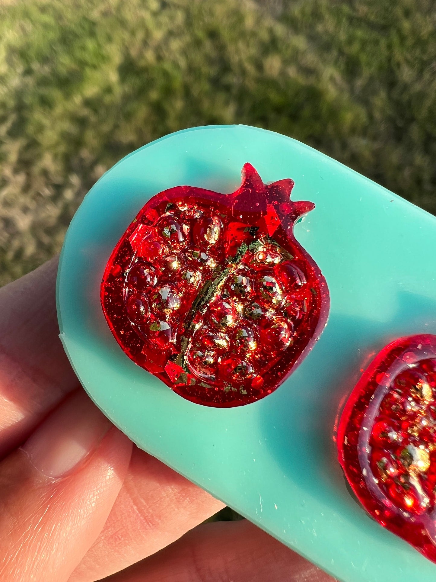 mini Pomegranate earring silicone mold / Resin molds