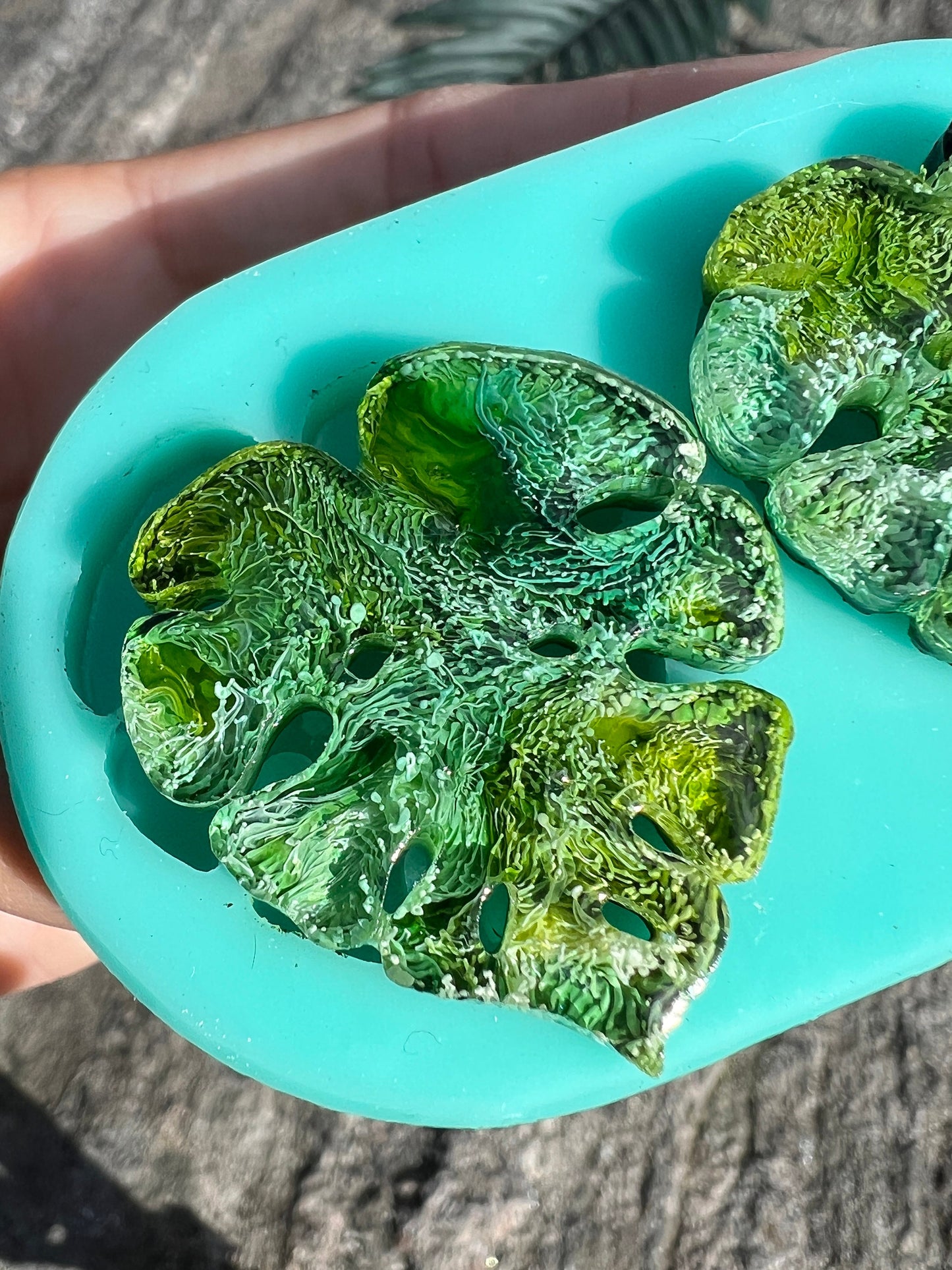 monstera earrings silicone mold / Resin molds