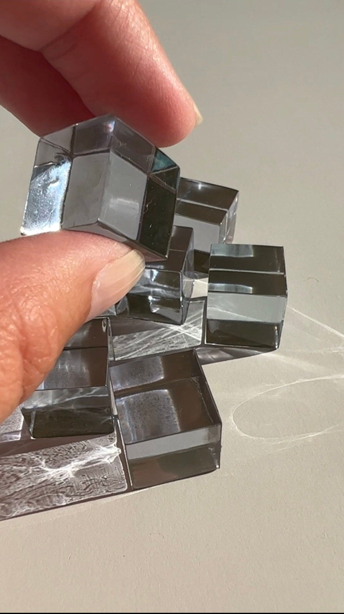 6 Crystal cubes silicone mold / Crystal Resin mold